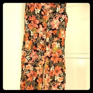 Floral flare pants